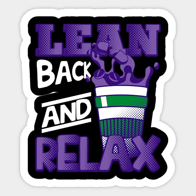 Lean & Relax Codeine Double Cup Sticker by QQdesigns